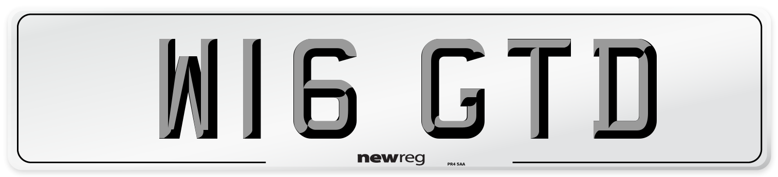 W16 GTD Number Plate from New Reg